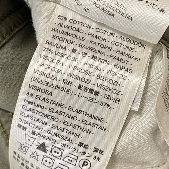 Levi's 710 Super Skinny Soft Kalamata Green Sateen Jeans Women's Size 27 x 30 - Picture 9 of 11